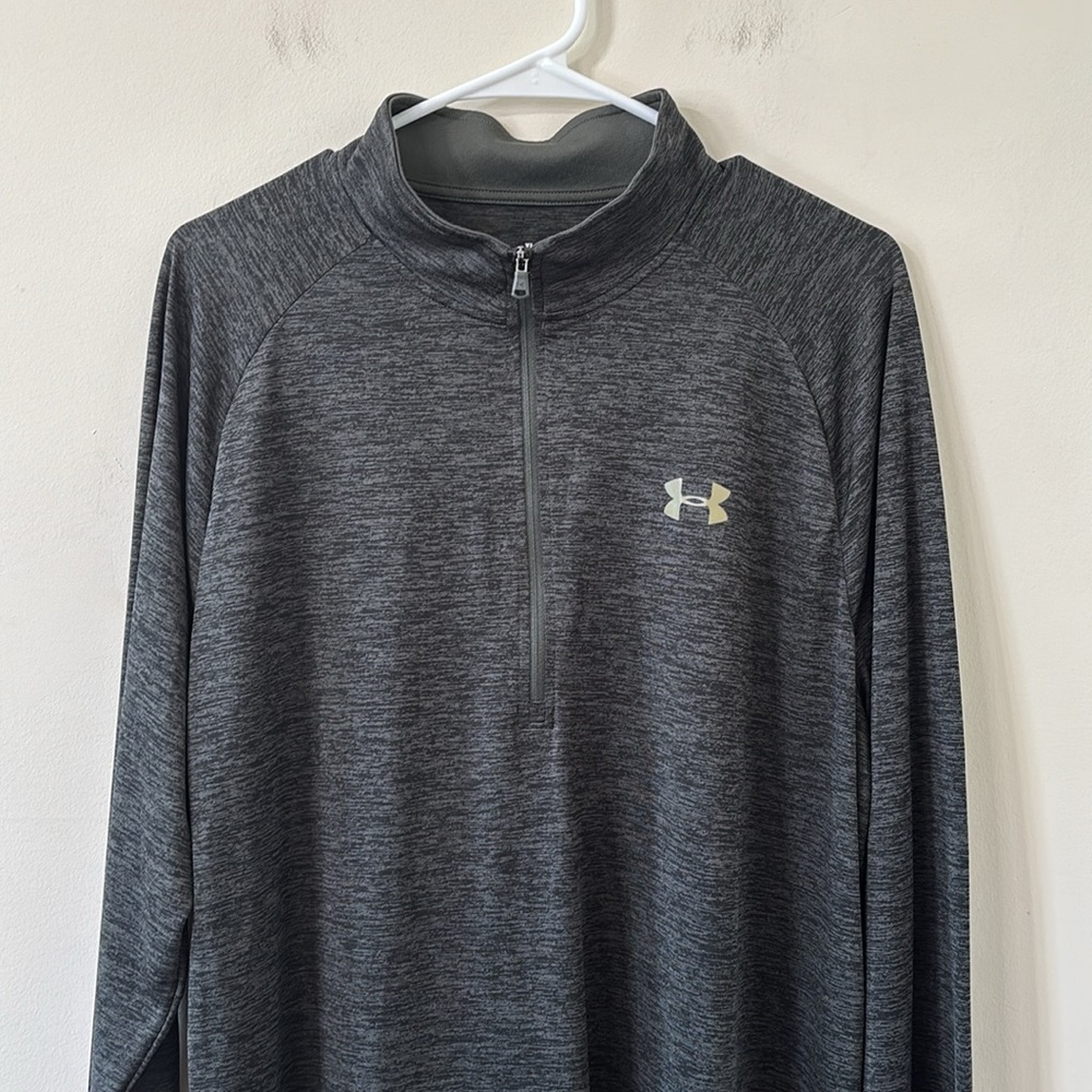 Under Armour Men’s Tech 1/2 Zip Long Sleeve Army Green Size XL - Picture 2 of 9
